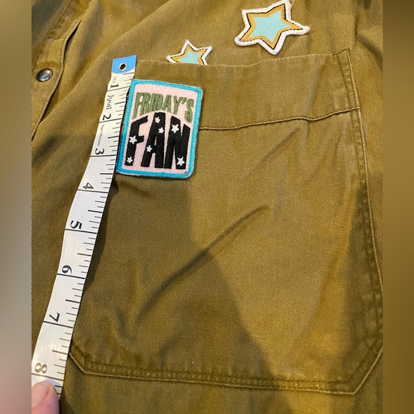 Zara Jacket/Shirt Patches Cotton/Lyocell Ladies XL - Picture 4 of 14